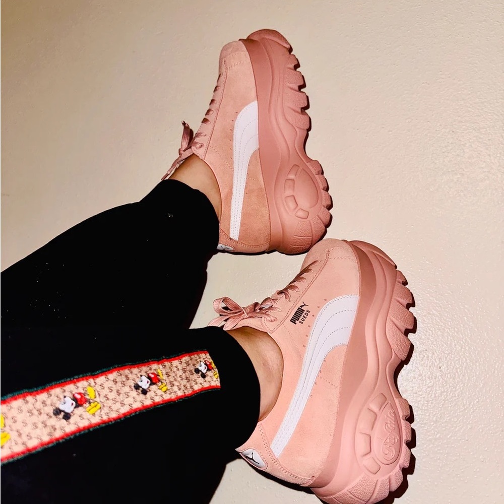Puma Buffalo Pink Platform Gothic Sneakers Barbie Sporty Rave Shoes